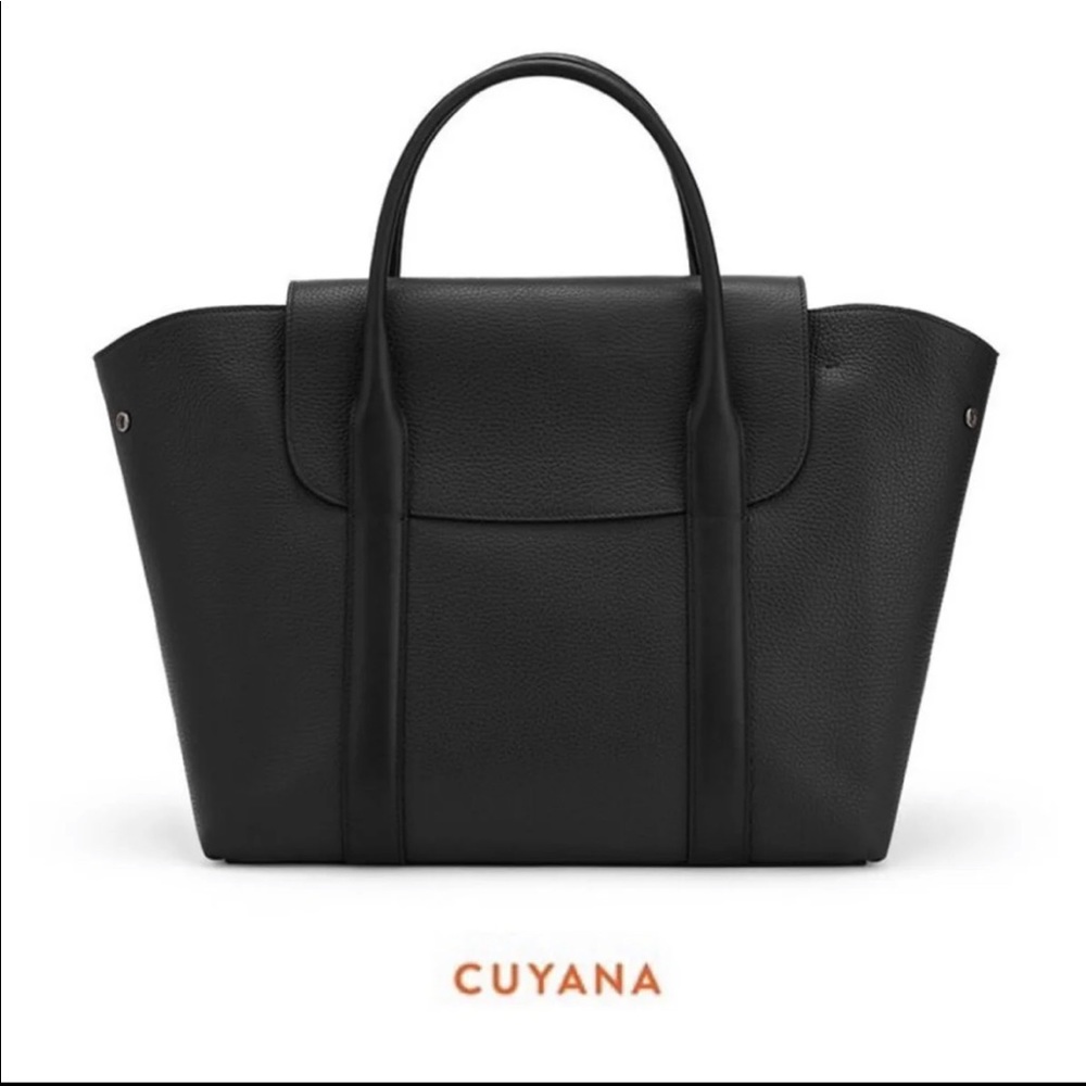 Cuyana Leather Trapeze Satchel Bag